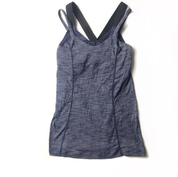 lululemon athletica Tops - Lululemon Criss Cross Strappy Built In Bra Tank 4